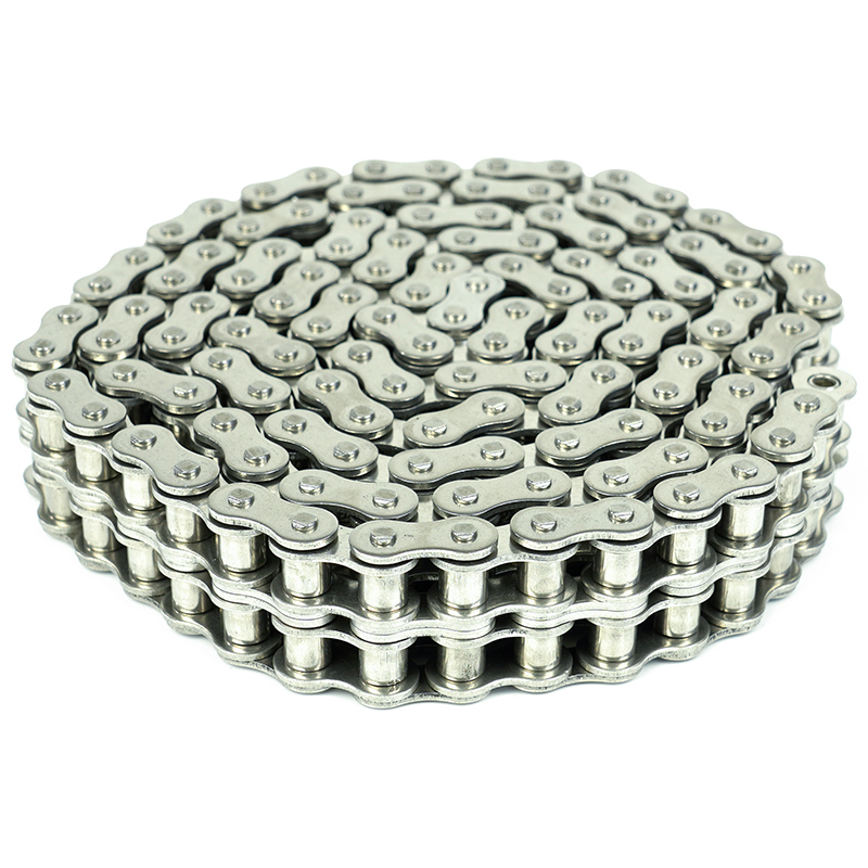 304不锈钢链条08b工业传动链条12a单排滚子链条10a双排链条链扣20