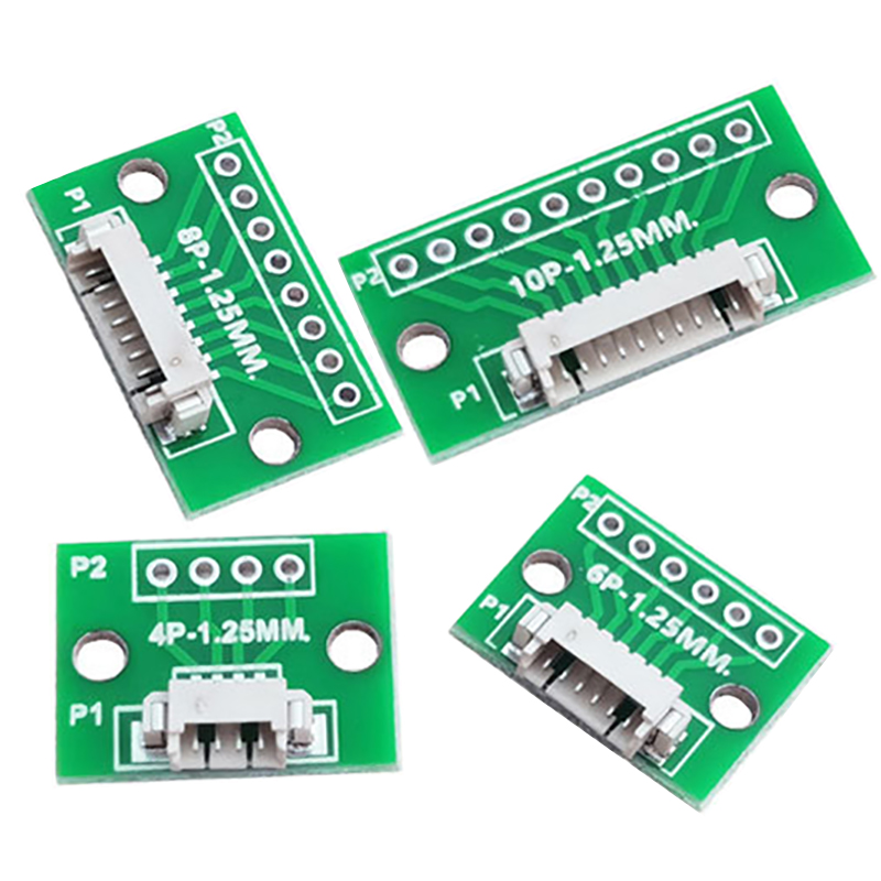 转接板4 6 8 12P焊好1.25间距卧贴端子测试板1.25转DIP2.54线路板