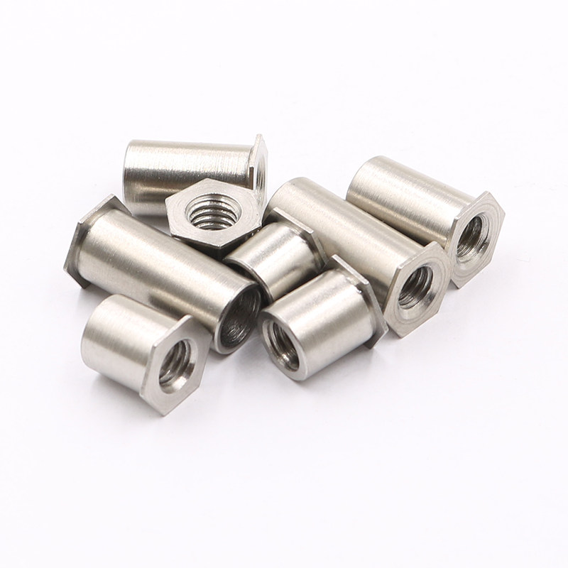 SOS-3.e5M2M2.5M3M4M5M6】304不锈钢压板螺母柱六角头通孔压铆螺