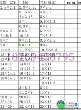 高精ERG攻丝夹头ERG11,16,20,25,32,40 丝锥专用夹头 ER攻丝夹头