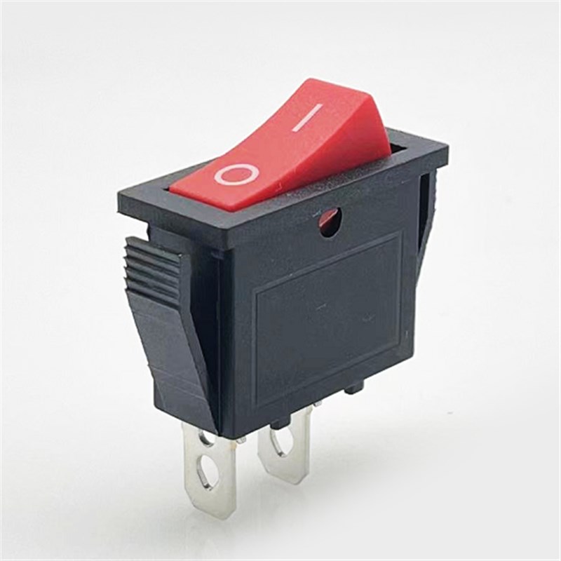 KCD3船型开关2脚3脚2档翘板电源按钮开关16A250V白壳红绿色带灯
