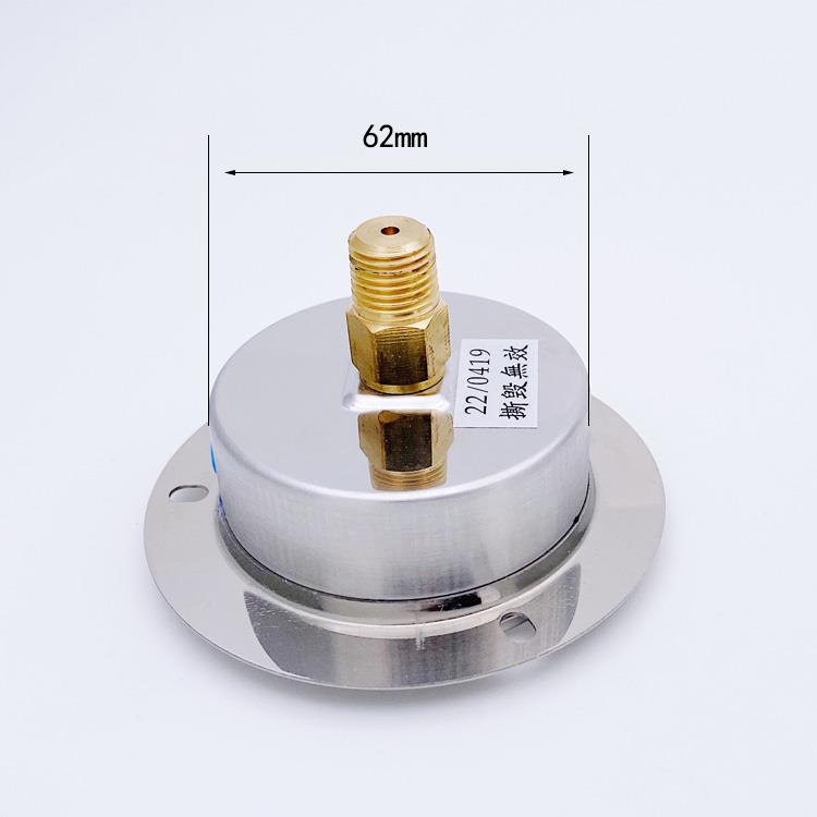 PT1/4牙压力范围0-100KG轴向带边压力表1500psi耐震液压表充油式*