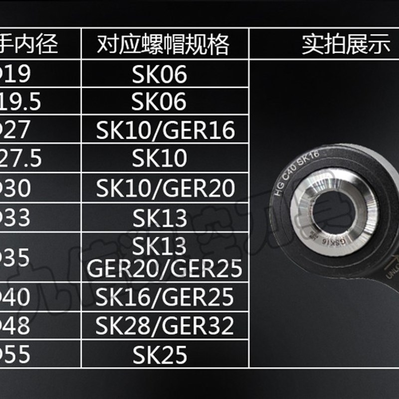 SK轴承扳手SK10 GER20滚珠轴承把手27 30 33 35SK16 40圆螺帽刀柄