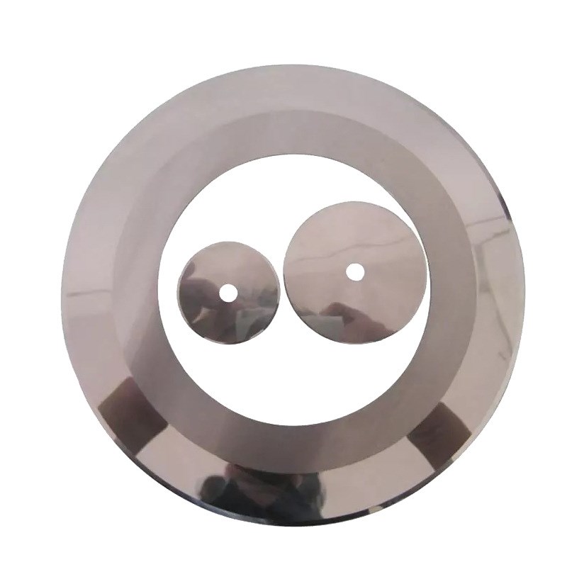 钨钢超薄圆刀片瓦楞纸合金单刀分条分切机钨钢圆形刀修边钨钢薄刀