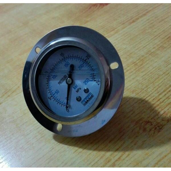 轴向前带边压力表 耐震充油型 直径63mm 压力25mpa 250bar stcif*