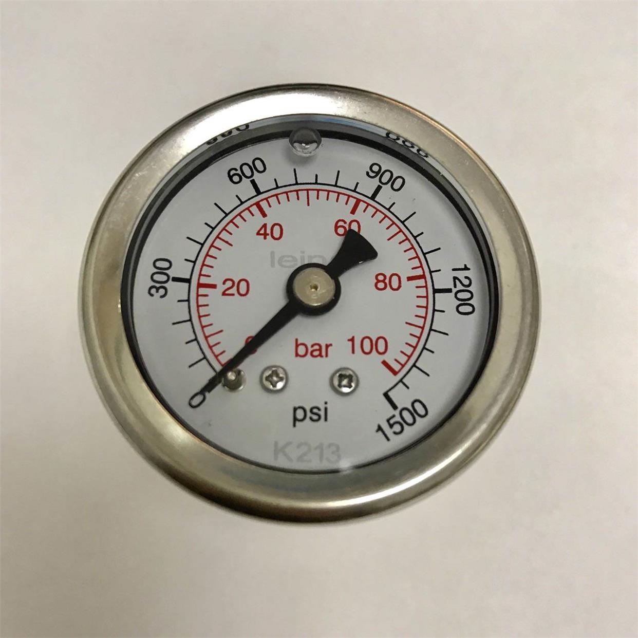 轴向耐震压力表 直径41mm 压力100bar 1500psi 螺纹ZG1/8 一分牙*