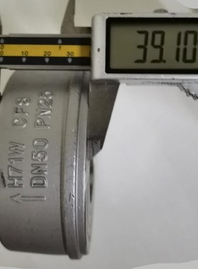 304不锈钢对夹式止回阀单向阀水管阀门逆止阀h71W16P水泵用DN2550