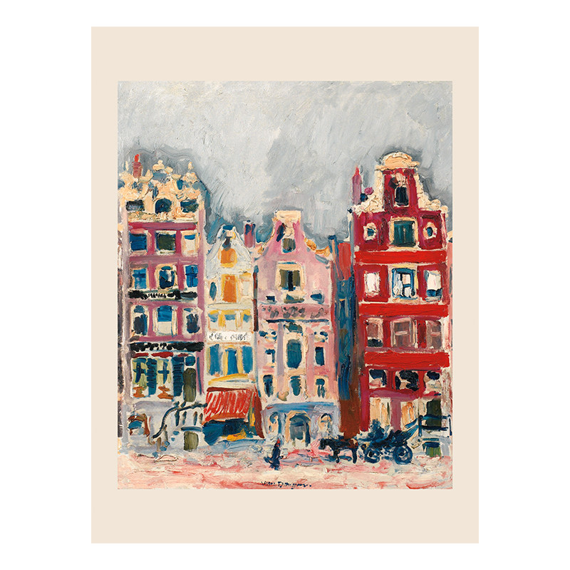 新款乙霏家居现代简约北欧装饰画建筑风景印象派油画客厅卧室书房