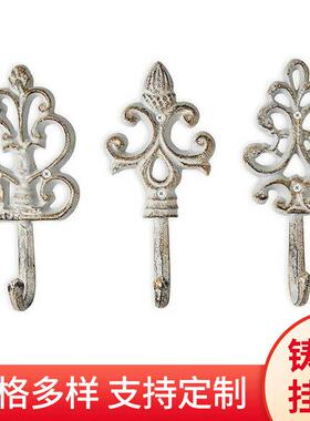 供应铸铁挂钩 服装店铁艺挂钩家装墙壁挂饰 庭院吊蓝复古挂钩