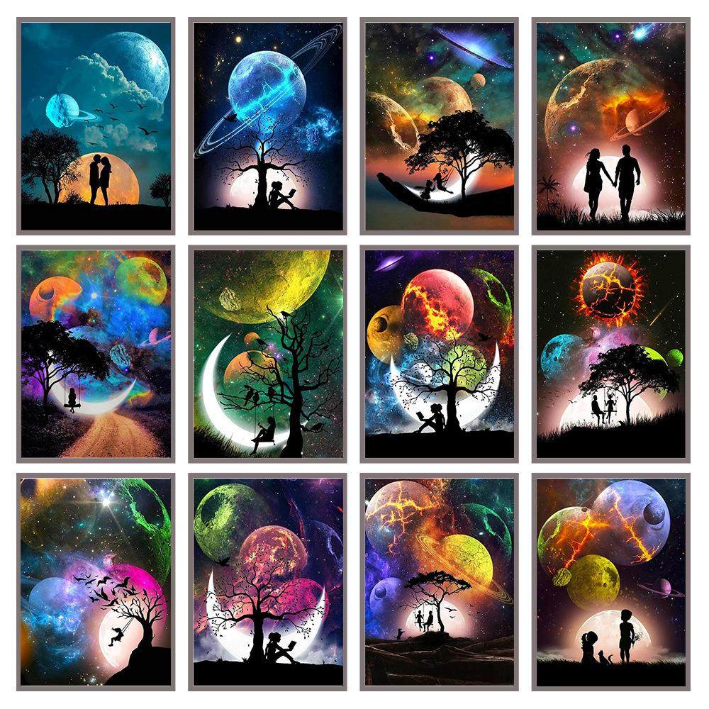 5d钻石画新款满钻人物夜景客厅手工水晶点贴钻砖石贴画十字绣,居家布艺,钻石绣,淘宝优惠券,粉丝福利购,淘宝优惠卷