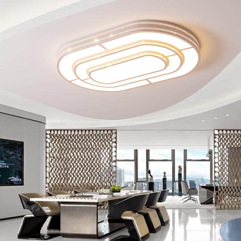 跑道凹槽造型LED吸顶灯简约客厅卧室玄关会议室酒店前台大厅大灯