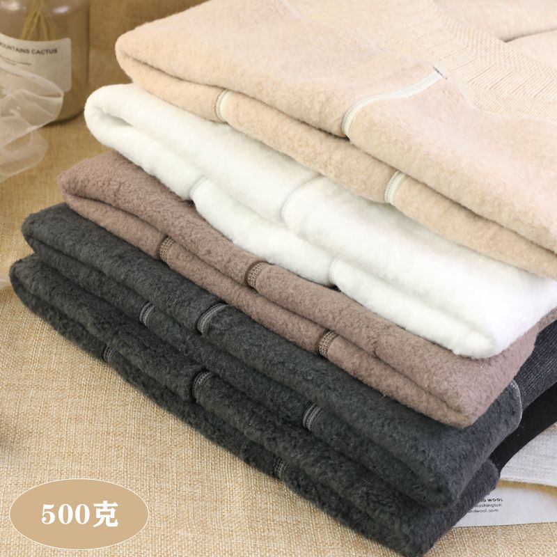 加绒加厚打底裤女外穿冬季螺纹细竖条燕麦白色保暖棉连裤袜500克
