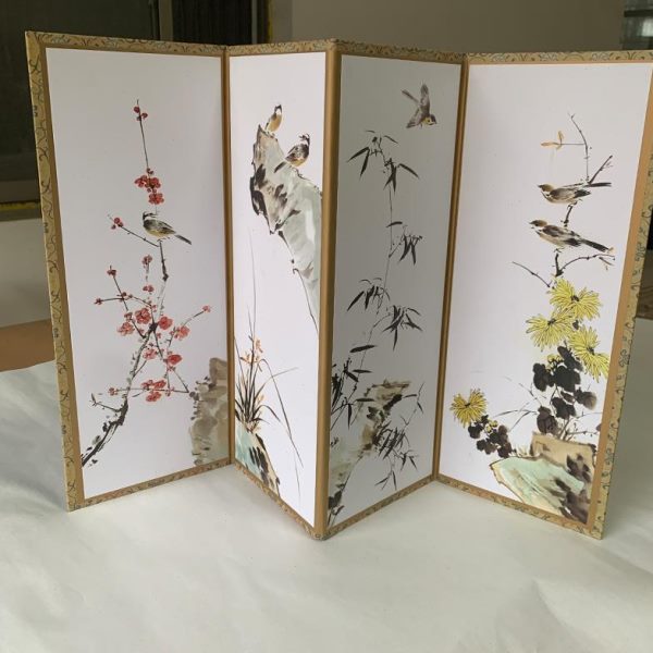 生宣面宣纸熟古风摆件作品毛笔国画卡纸小屏风册页空白折页书法桌