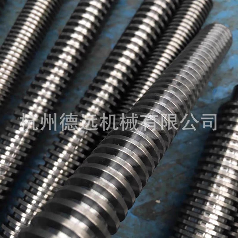 厂家梯形丝杠加工 45#钢v发黑梯形扣丝杆升降传动螺杆全螺纹螺柱