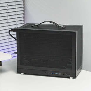 闪鳞G300机箱便携式MATX手提mini电脑主机箱台式机MATX