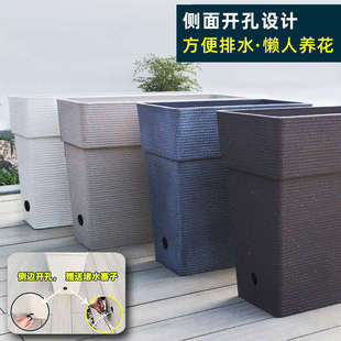 塑料花箱长方形特大号花盆阳台种植花槽门店道路隔断花坛户外庭院