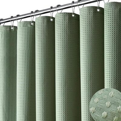 跨境热销华夫格防水浴帘浴室窗帘Shower curtain多色可选量大从优