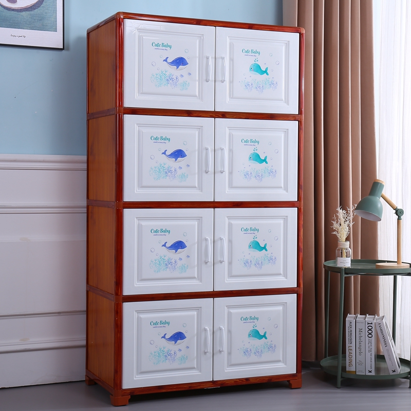 放棉被的衣柜简易双开门85面宽铝合金家用卧室大储物柜儿童收纳柜