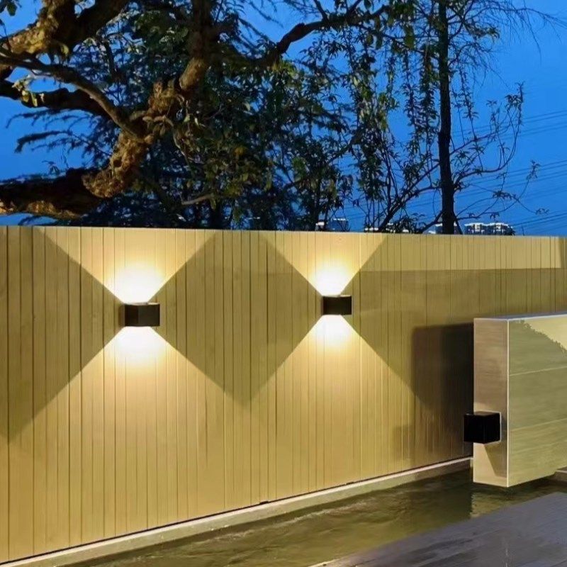 防水上下照ledk户外墙壁灯别墅庭院调光柱子走廊简约阳台外墙射灯