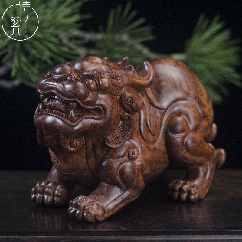 海南黄花梨貔貅摆件老油梨工艺美术大师雕刻男士盘玩把件收藏送礼