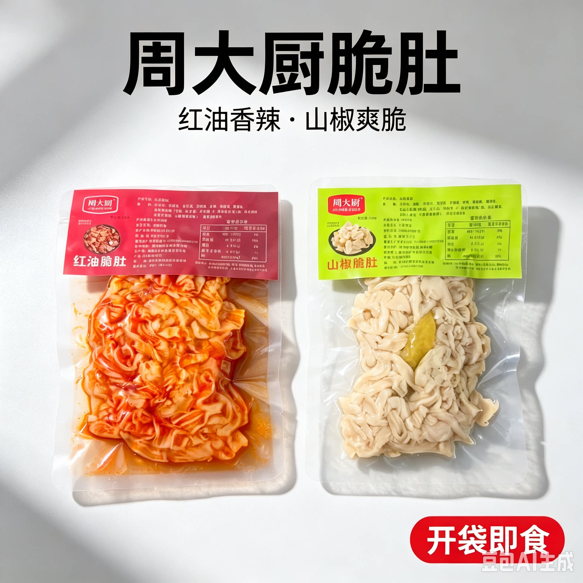 红油香辣脆肚即食零食宿舍追剧下饭菜山椒脆肚酸爽下酒