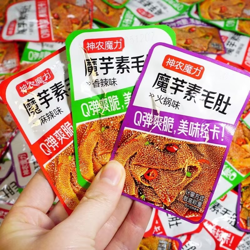 神农魔力素毛肚香辣火锅味开袋即食麻辣小吃解馋休闲零食辣条8g