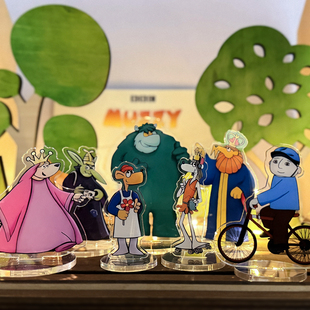 Big 故事 muzzy大马泽卡通人物道具亚克力立牌教具英语卡片玛泽