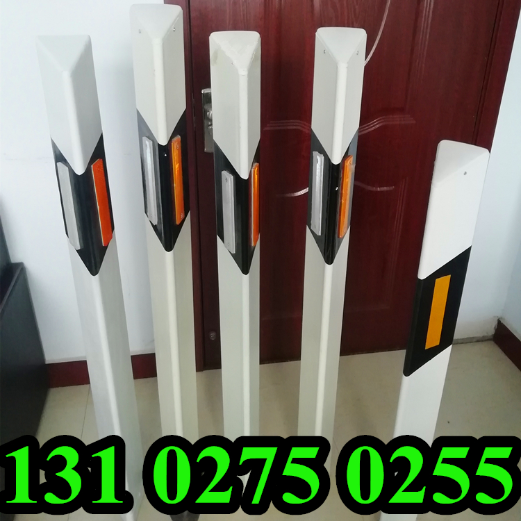 地埋式路侧黄白双面反光轮廓标玻璃钢柱式轮廓标三角桩导向百米桩