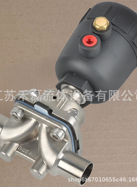 常闭卫生级气动焊接隔膜阀25DN10φ19单作用常开SS316L食品级PN16