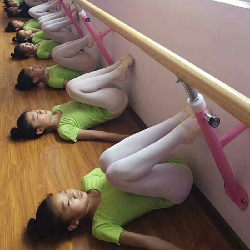 舞蹈把杆墙体固定可升降成人儿童压腿杆学校舞蹈室练功把杆跳舞杆