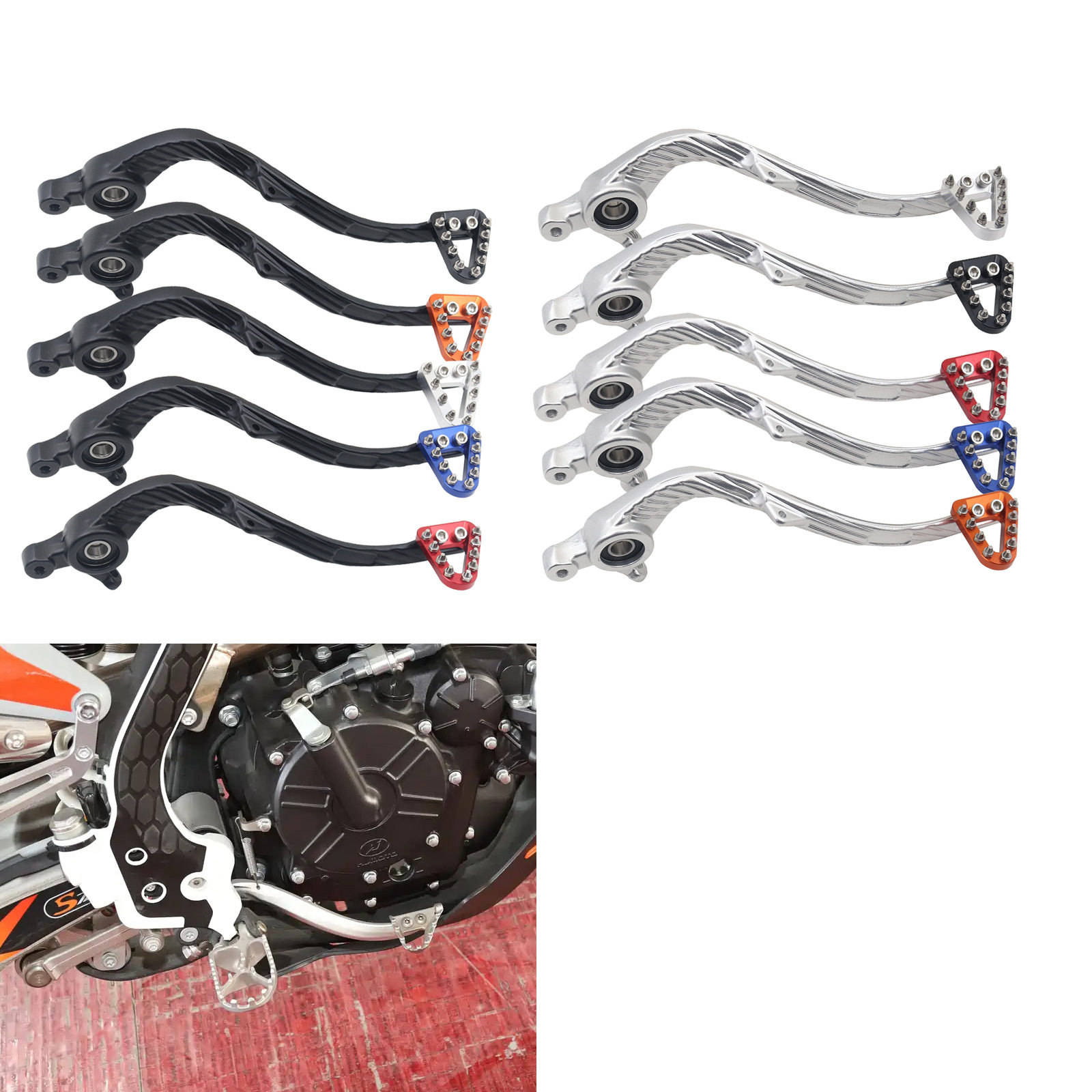 适用KTM/GAS/Husqvarna SXF TE越野摩托车后刹车踏杆XC/SX 23-25