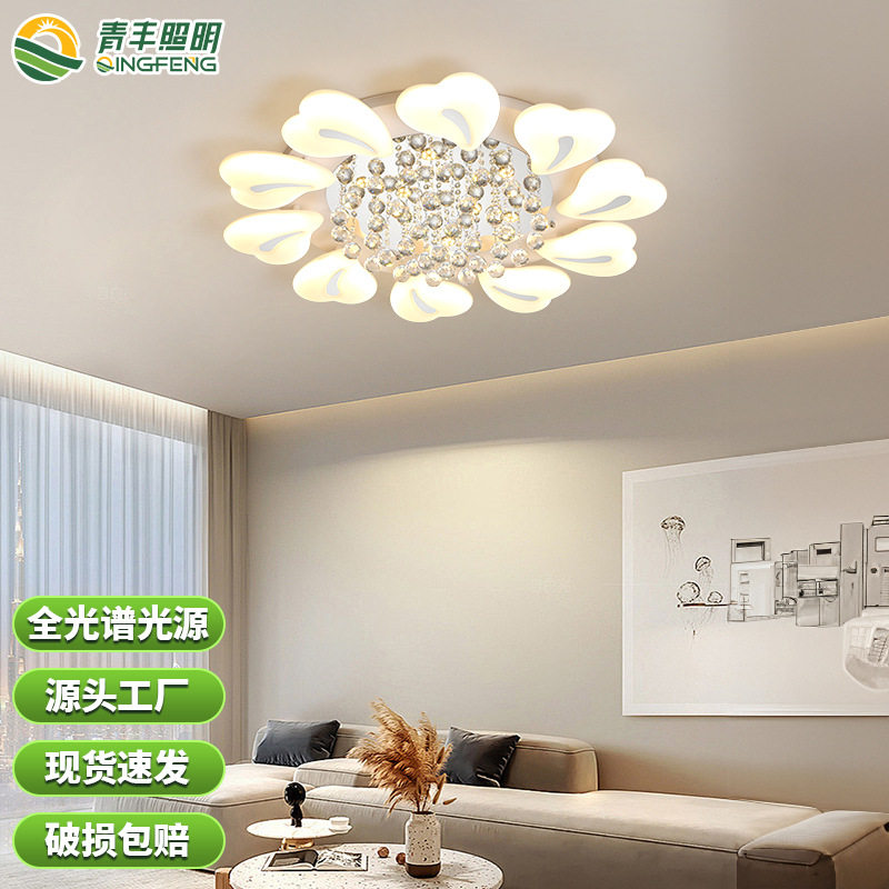 卧室灯年新款主卧房间灯简约现代led北欧创意灯具餐厅吸顶灯