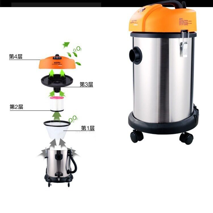 亿力YLW77-35L工业级吸尘器桶式干湿两用1400W墙面打磨机粉尘