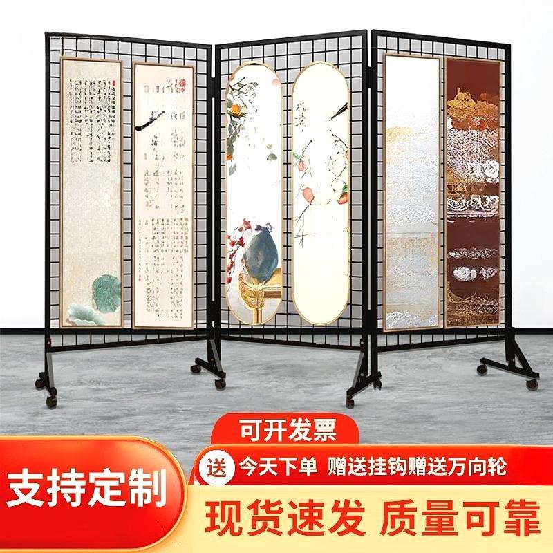 贴画展架折叠网格展示架画展画室幼儿园展示架美术展览架移动户外