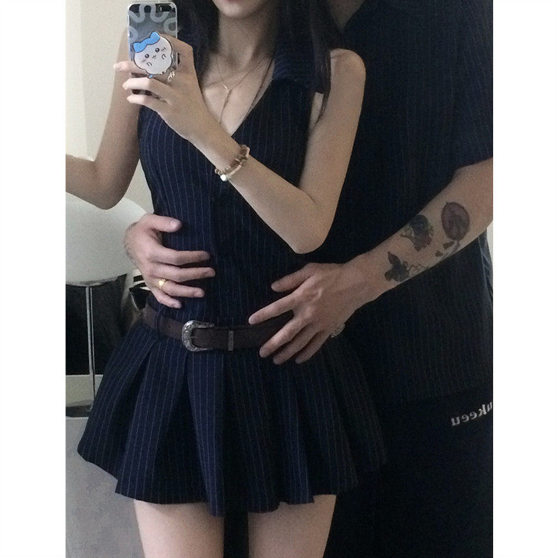 小众设计感情侣装夏季202