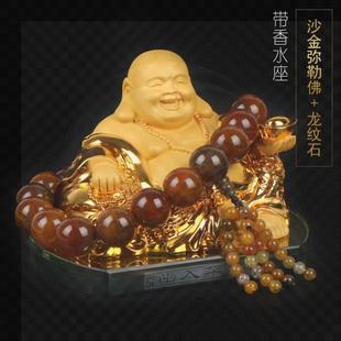 汽车摆件弥勒佛像黄铜车内饰品车载中控台车上装 新款 饰品用品