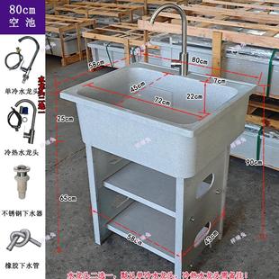 石英石阳台家用洗衣池台盆一体室外庭院大理石洗衣水槽阳台洗衣柜