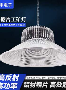 led工矿灯厂房灯300w车间仓库照明灯罩库房工厂工业吊灯高亮照明