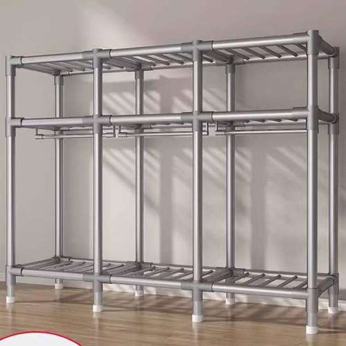 26mm简易衣柜布衣柜家用卧室全钢架出租房用钢管加粗加厚结实耐用