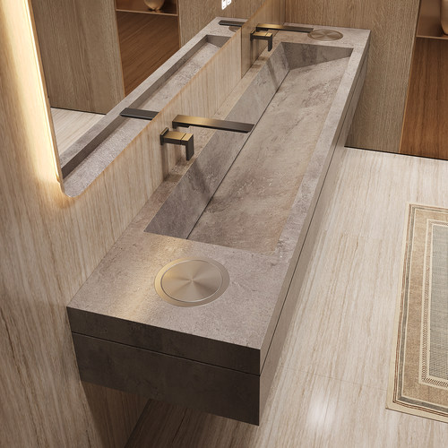 岩板浴室柜定制洗手台大单盆