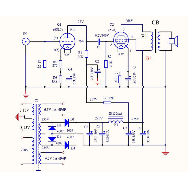 。6N9P+6P6P 3W+3W电子管单端甲类功放板音色纯正迷人JCDQ194