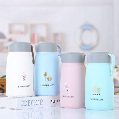 水杯玻璃杯定制logo带盖双层隔热