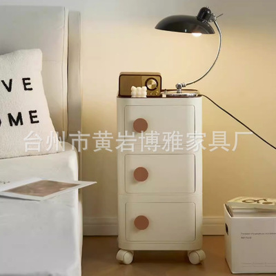 北欧风床头柜子现代简约创意方柜家用可移动置物柜小户型收纳柜子
