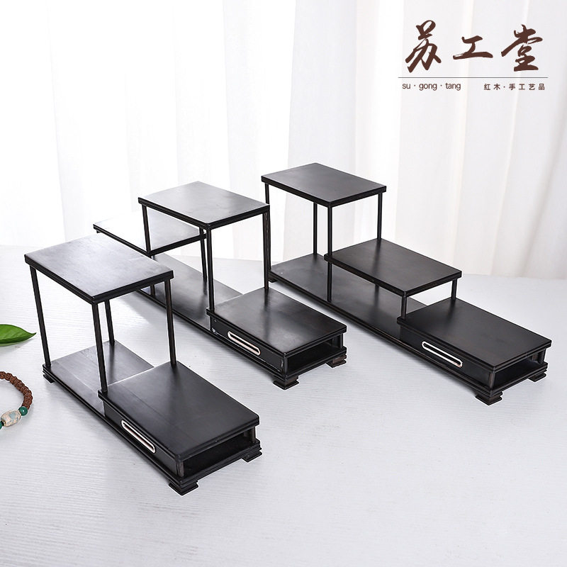 中式紫光檀实木博古架多宝阁
