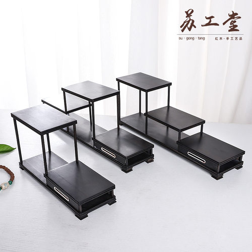 中式紫光檀实木博古架多宝阁