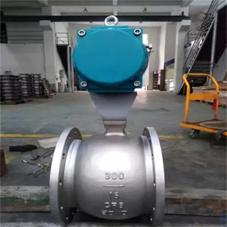 VQ47Y-16C DN450手动对夹式V型球阀 硬密封耐磨高温调节球阀