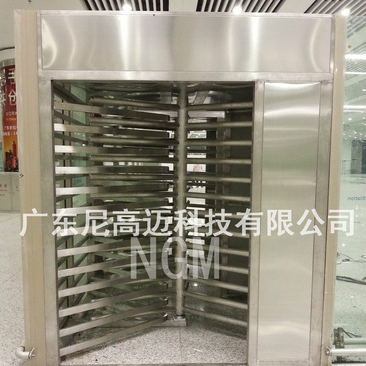 不锈钢单向旋转门源头工厂批发高转闸单通道单项手推进出口转栅门