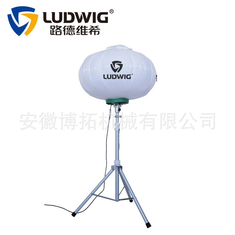 移动升降不锈钢手动升降杆简易款非金卤灯250WLED灯三角架月球灯