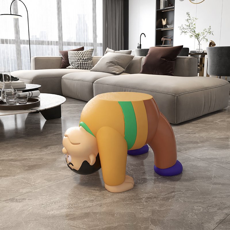 胖虎客厅茶几边几玄关入户门口换鞋凳儿童沙发凳矮凳家用轻奢高级