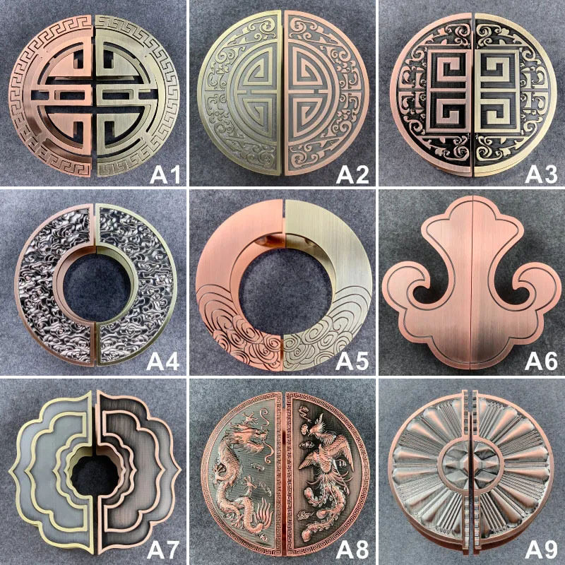 仿古复古圆形门把手半圆拉手玻璃门别墅农村铝板酒店大手柄
